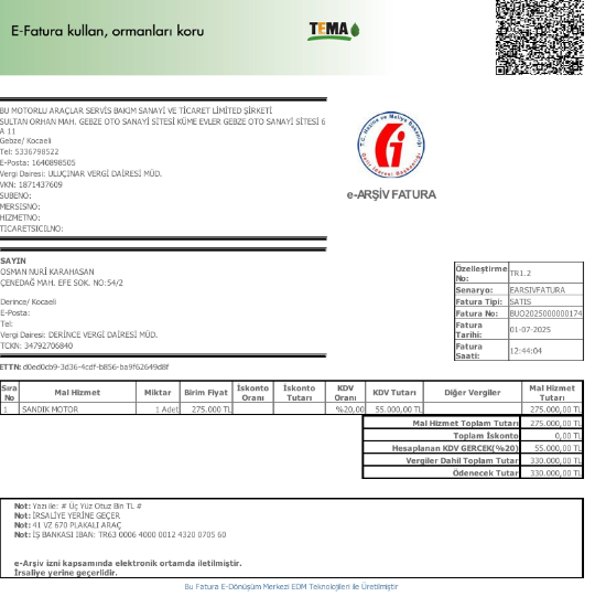 EDM e-Fatura Entegrasyonu resmi
