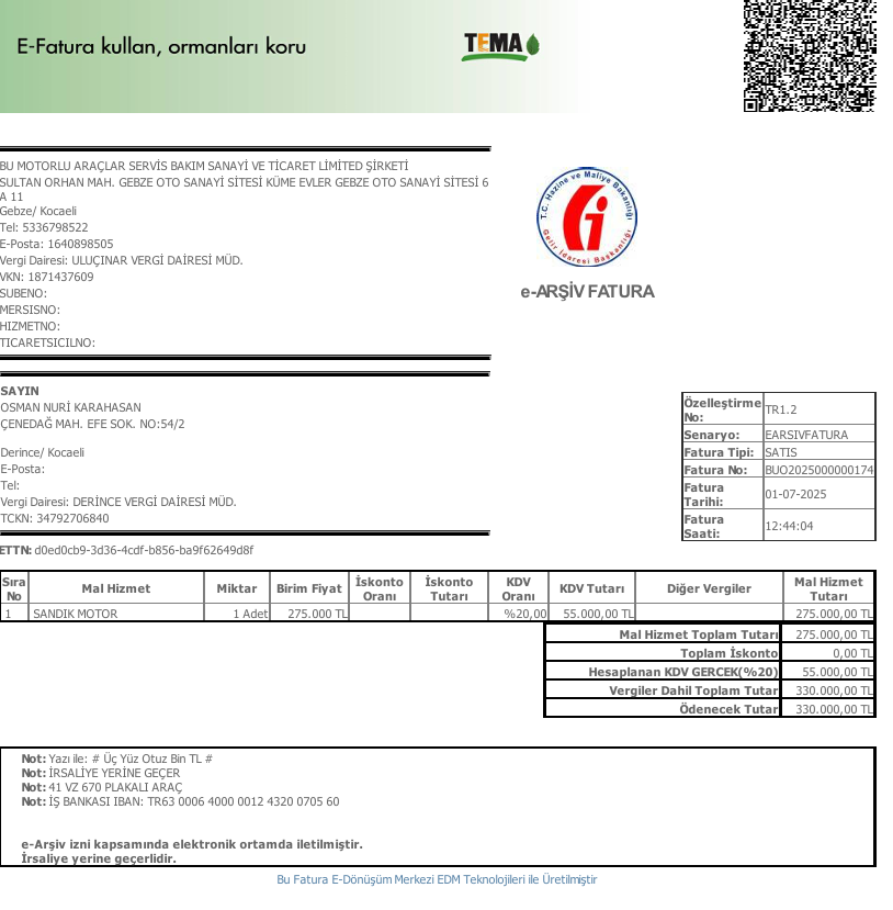 EDM E-Fatura Entegrasyonu